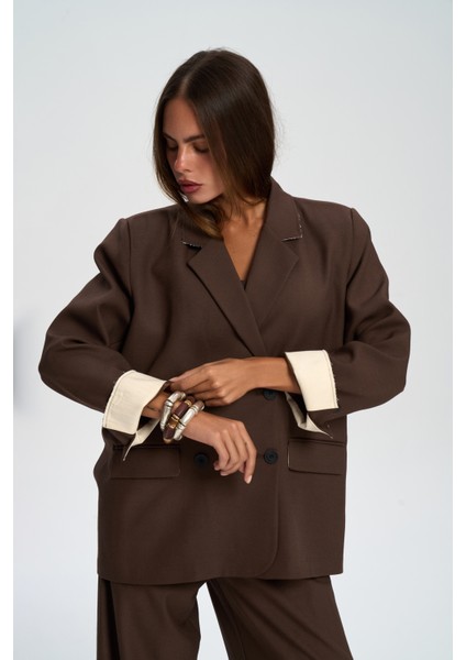 Letizia Kahve Blazer modelleri