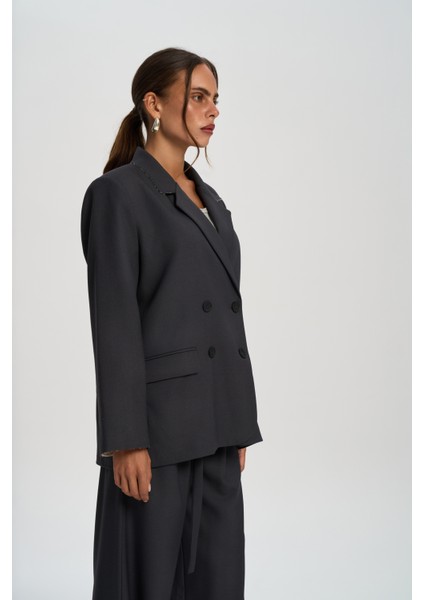 Letizia Antrasit Blazer modelleri