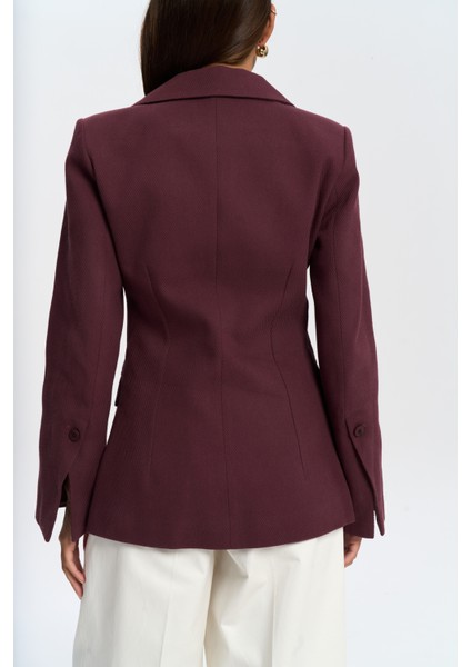 Anisah Belden Oturmalı Bordo Blazer indirimleri