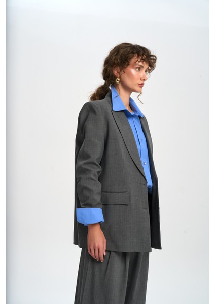 Jessical Çizgili Füme Blazer fırsatları