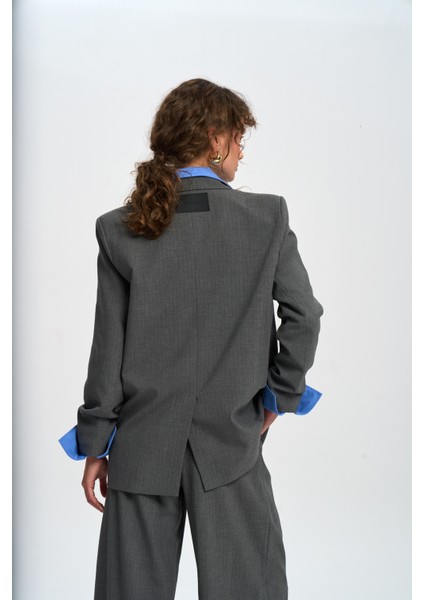 Jessical Çizgili Füme Blazer indirimleri