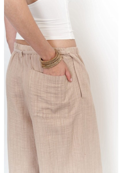 Harmony Yan Bağlama Bej Pantolon indirimleri