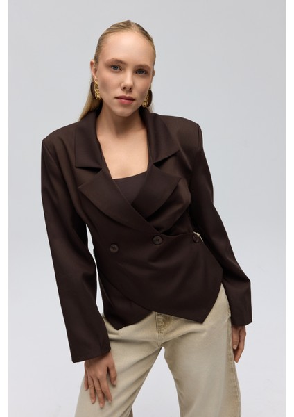 Norbury Üçgen Detay Kahve Blazer