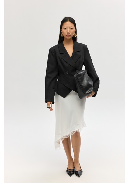 Norbury Üçgen Detay Siyah Blazer fiyatları