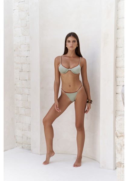 Dharma Renk Bloklu Yeşil Bikini Altı