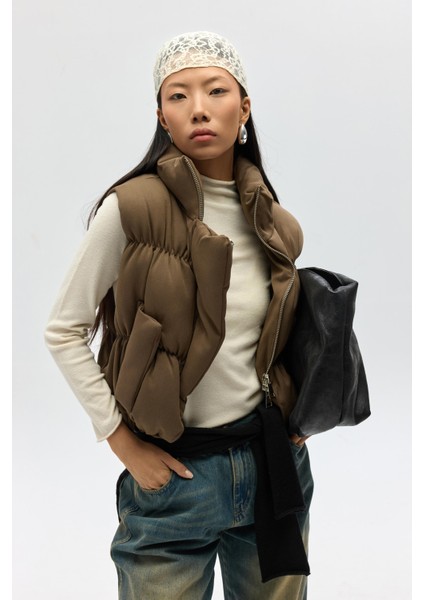 Laila Şişme Haki Yelek