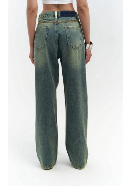 Blair Yıkamalı Yeşil Jean Pantolon indirimleri