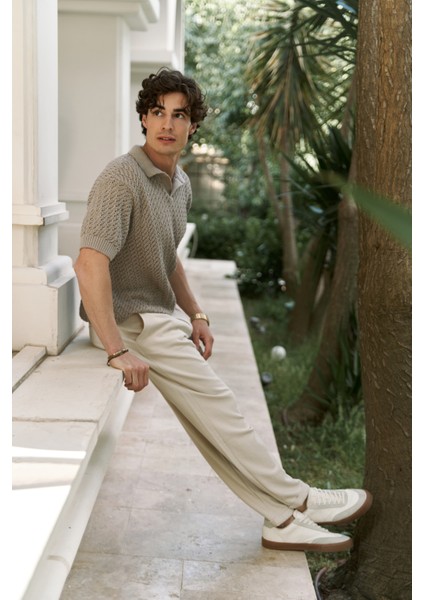 Glenn Bej Erkek Pantolon