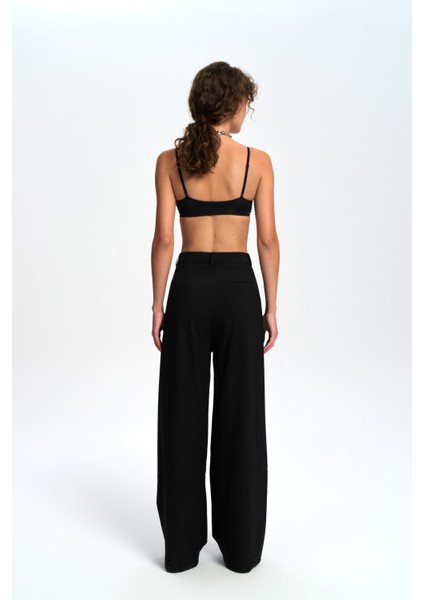 Bianda Çizgili Siyah Pantolon indirimleri