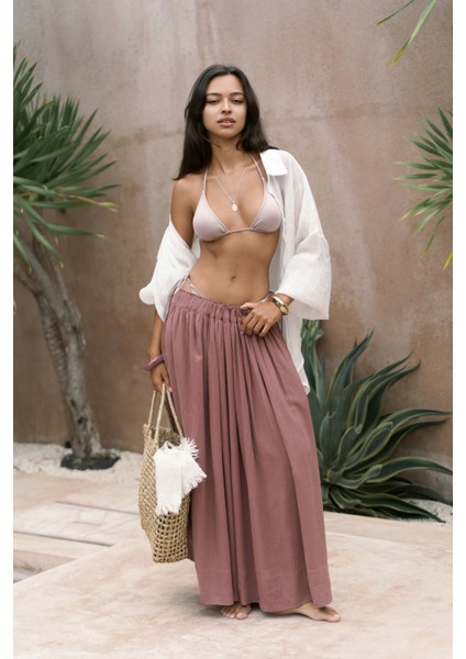 Gabbiano Bağcıklı Pileli Açık Bordo Etek fiyatları