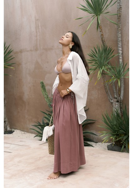 Gabbiano Bağcıklı Pileli Açık Bordo Etek fırsatları