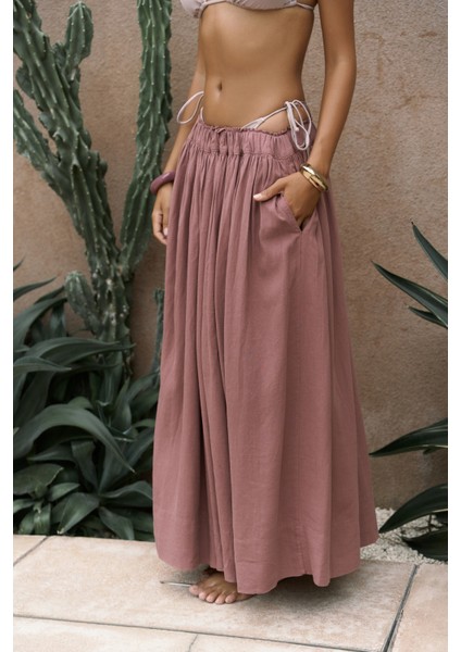 Gabbiano Bağcıklı Pileli Açık Bordo Etek indirimleri