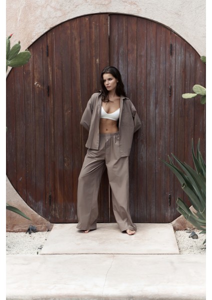 Mirabella Açık Kahve Gömlek Pantolon Takım modelleri