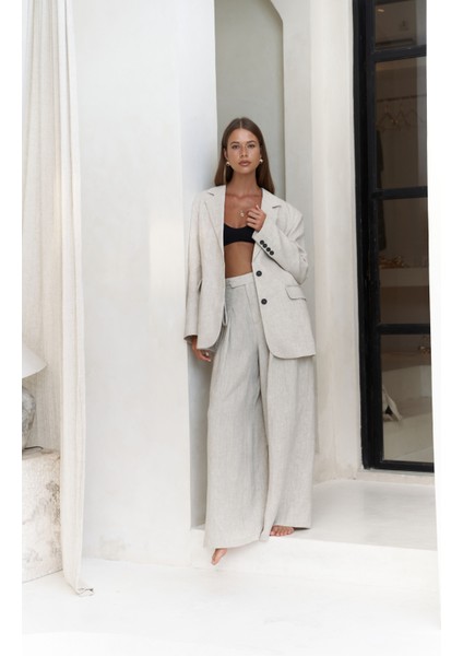 Sinai Keten Basic Naturel Blazer modelleri