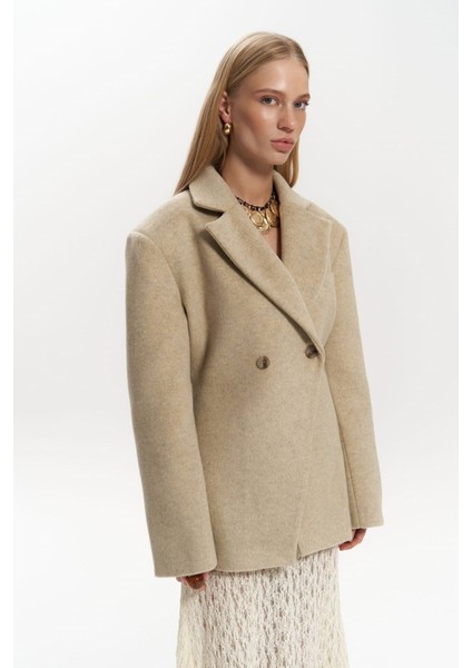 Naica Bej Belden Oturmalı Blazer modelleri