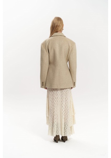 Naica Bej Belden Oturmalı Blazer fırsatları