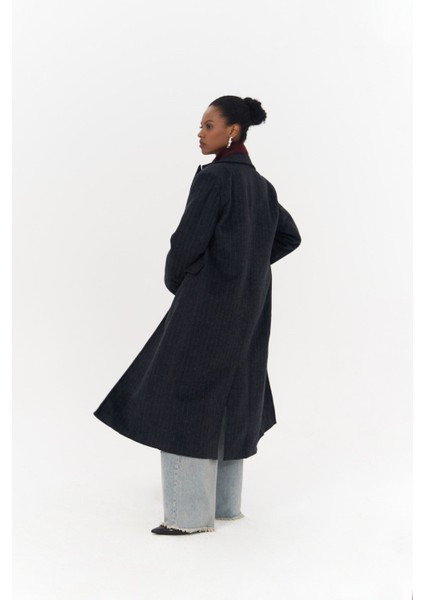 Gasadalur Çizgili Lacivert Masculine Kaban fiyatları