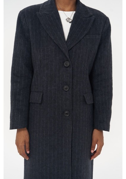 Gasadalur Çizgili Lacivert Masculine Kaban indirimleri