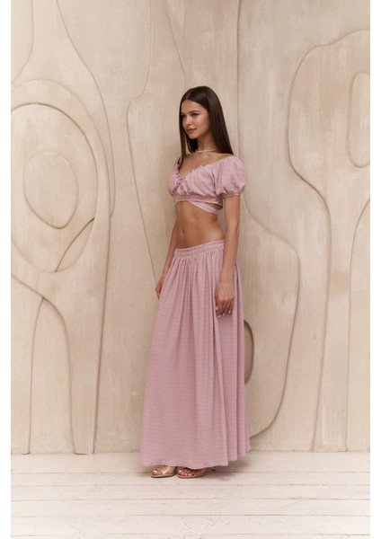 Indriya Lila Crop Etek Takım modelleri