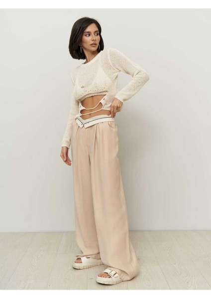 Tessa Tencell Bej Palazzo Pantolon modelleri