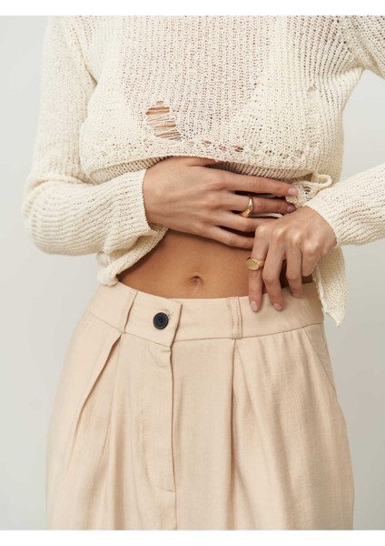 Tessa Tencell Bej Palazzo Pantolon indirimleri