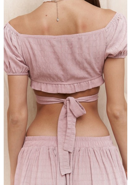 Indriya Lila Crop Etek Takım indirimleri