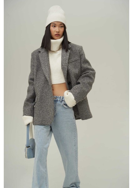 Enzo Antrasit Blazer Ceket