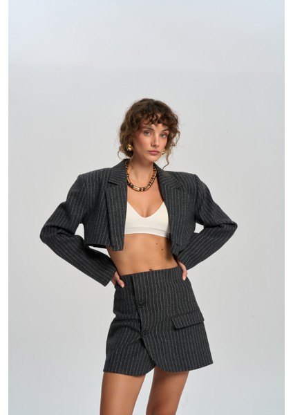 Elegant Antrasit Ceket-Etek Takım modelleri