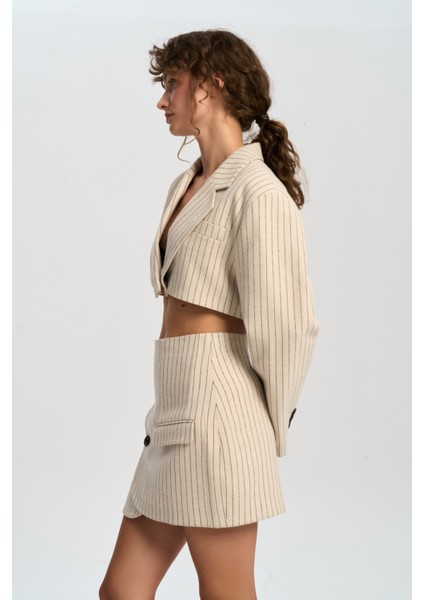 Elegant Bej Ceket-Etek Takım fırsatları