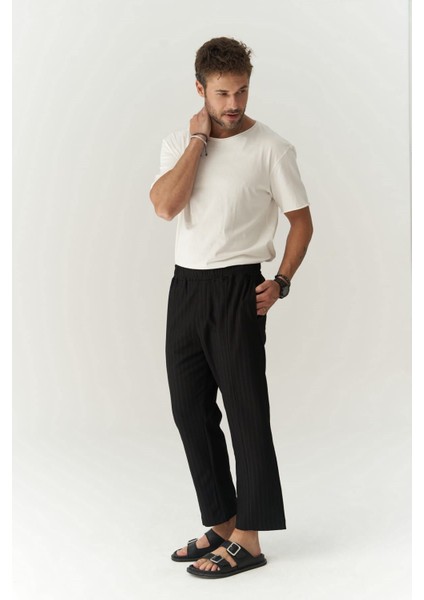 Robin Rachel Örme Kumaş Siyah Pantolon