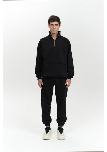 Stephen Fermuarlı Siyah Erkek Eşofman Takım fiyatları