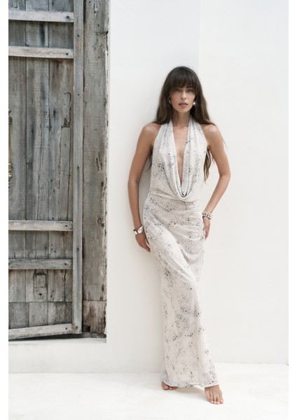 Galagher Degaje Bej Uzun Elbise indirimleri