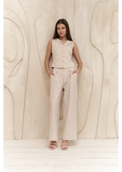 Rianto Açık Bej Kısa Yelek fiyatları