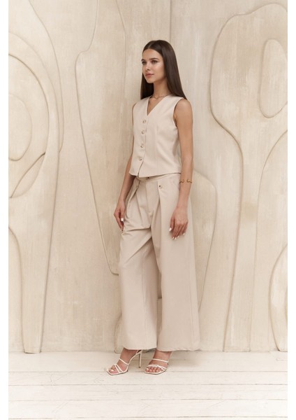Rianto Açık Bej Kısa Yelek modelleri
