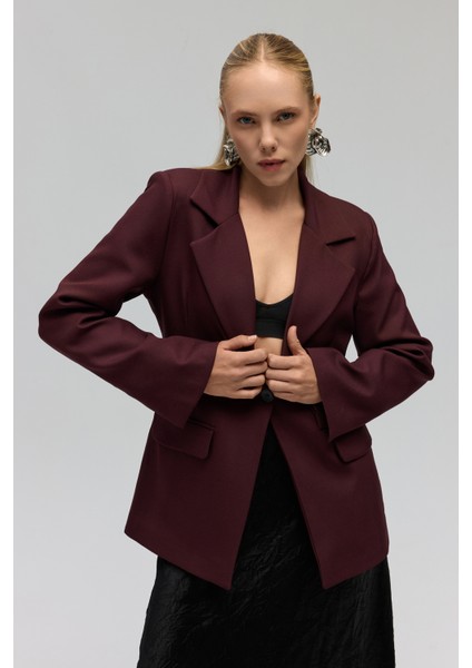 Lecco Dar Kesim Bordo Blazer fiyatları