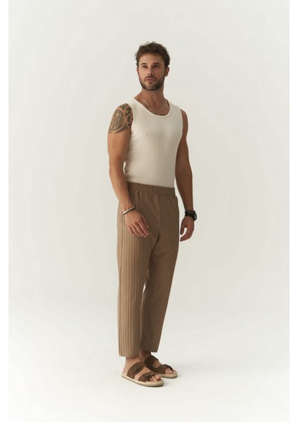 Robin Rachel Örme Kumaş Vizon Pantolon