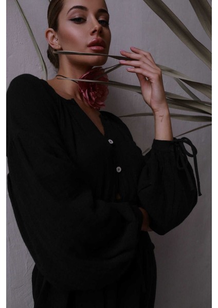 Helen Siyah Müslin Elbise fırsatları