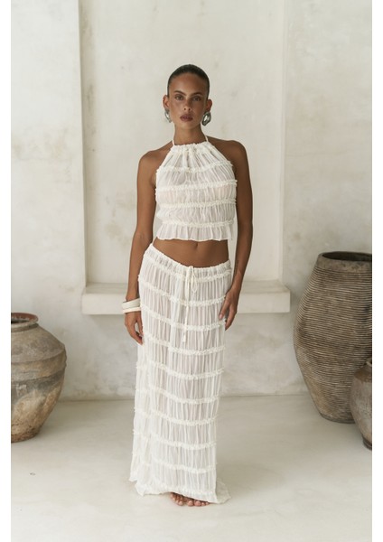 Sofi Transparan Ekru Crop Etek Takım fiyatları