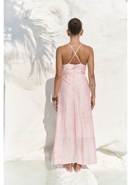 Aden Boncuk Detay Pembe Elbise indirimleri