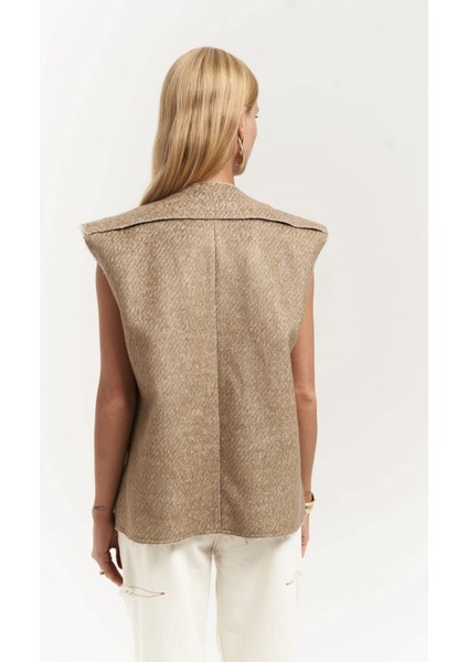 Faven Hardal Yan Yırtmaç Detay Yelek fırsatları