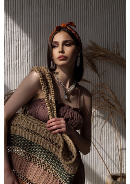 Harvey Kahve Müslin Crop Takım indirimleri