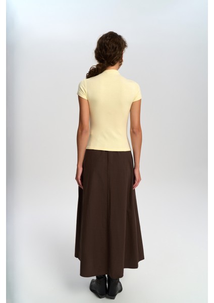 Anvers Boğazlı Sarı Crop indirimleri