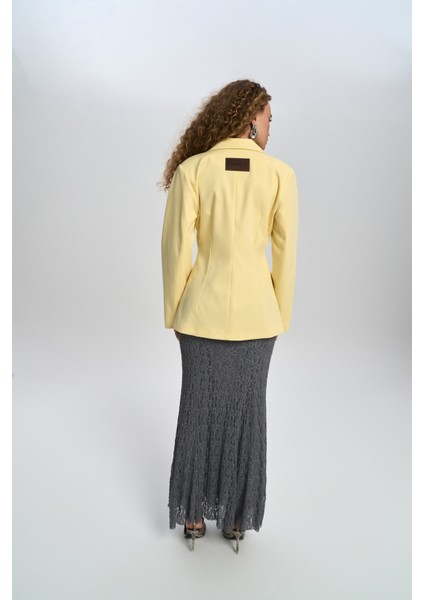 Briella Belden Oturtmalı Sarı Blazer indirimleri