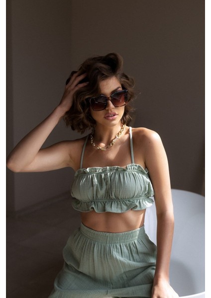 Harvey Çağla Müslin Crop Takım fiyatları