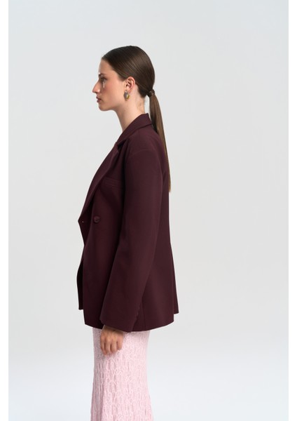 Allegany Bordo Bel Oturmalı Blazer fırsatları