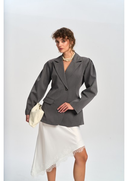 Briella Belden Oturtmalı Füme Blazer