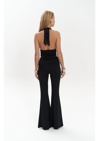 Jody Siyah Crop Pantolon Takım fırsatları