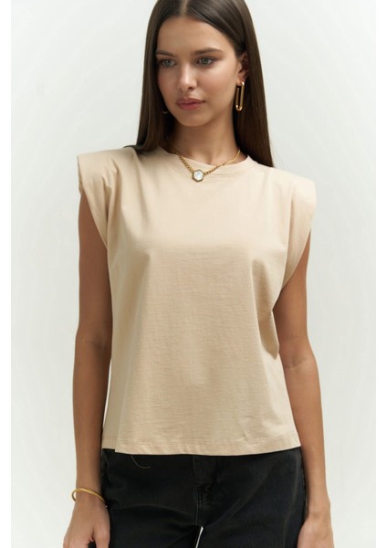 Armanda Vatkalı Vizon T-Shirt