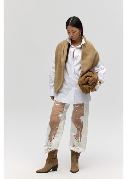 Phoebe Oversize Beyaz Gömlek fiyatları