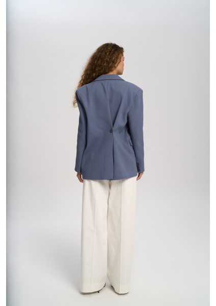 Solara Arkası Düğmeli Indigo Blazer fırsatları